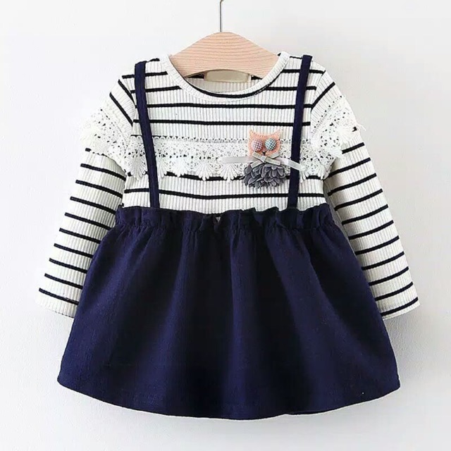 Dress anak impor Lovely Baby Girl Dress Strip