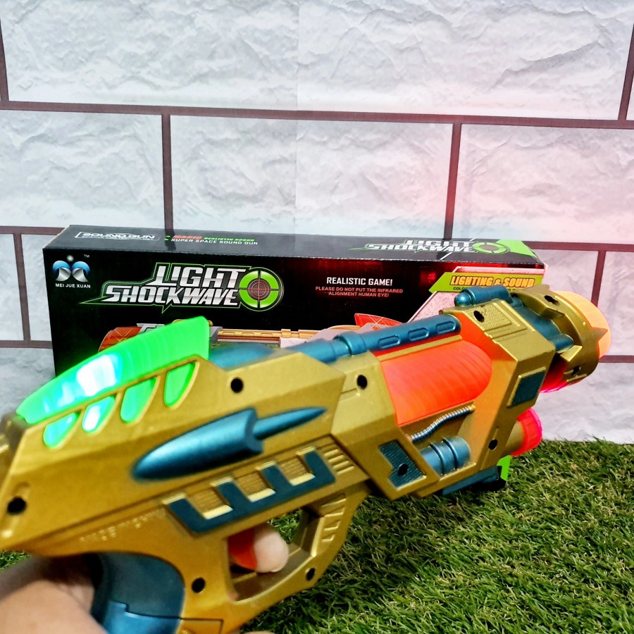 MAINAN TEMBAKAN SUPER SPACE SOUND GUN - MAINAN TEMBAKAN LASER - KADO