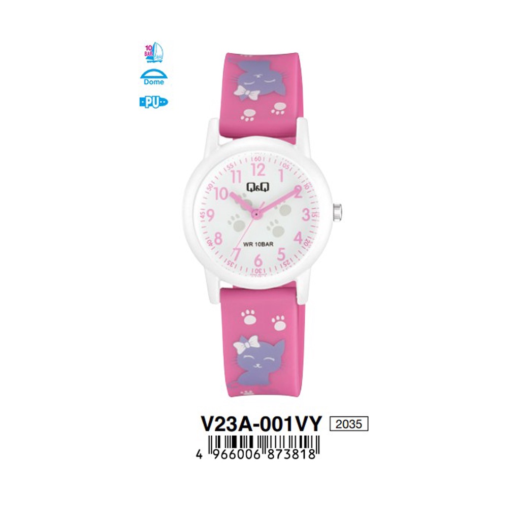 SALE Jam Tangan Anak Lucu Colorful Motif Rubber Analog Original Q&amp;Q QNQ QQ V23A Series