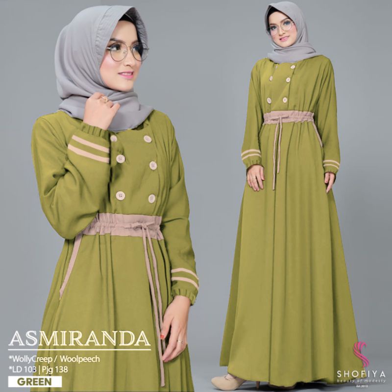 ASMIRANDA DRESS GAMIS MUSLIM BY SHOFIYA