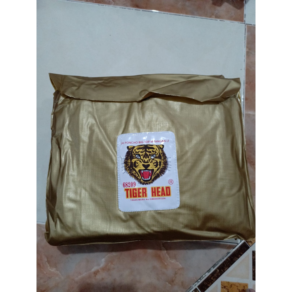 Jas Hujan Ponco Tebal Lengan Bigtop Tiger Head 68209