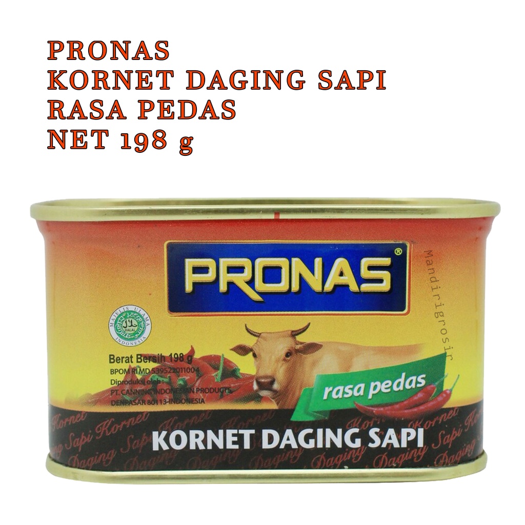 KORNET DAGING SAPI * PRONAS * KORNET PRONAS * RASA PEDAS *198g