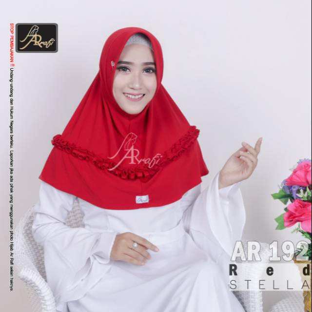 Jilbab instan Ar-Rafi AR 192, kerudung instan Stella