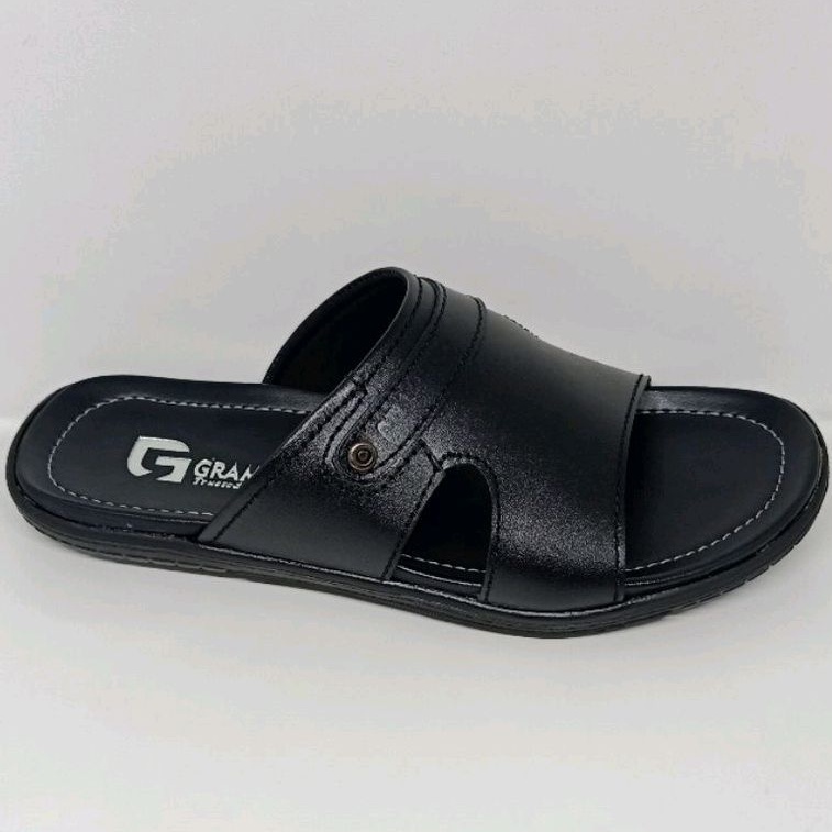 Sandal Slide Pria Kulit Asli Sandal Grammer