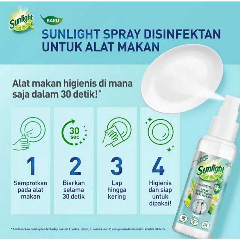 SUNLIGHT Desinfektan Perlengkapan Makan On The Go / Desinfectan Alat Makan Food Grade