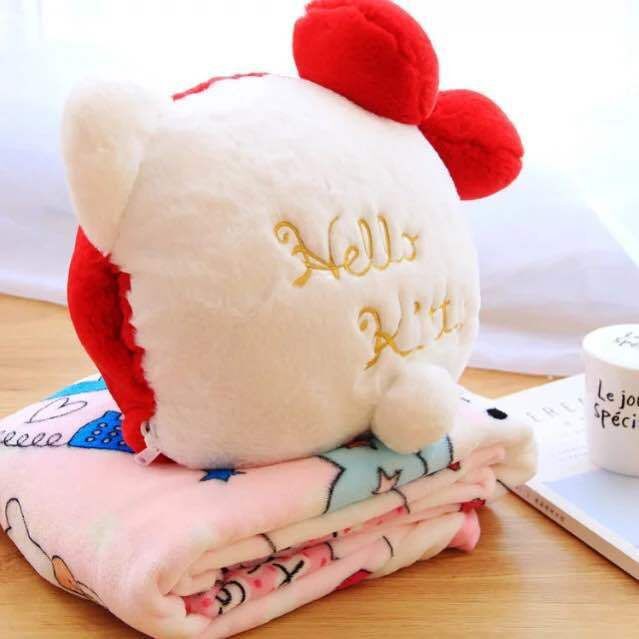 Balmut Hello Kitty Red - Bantal Selimut