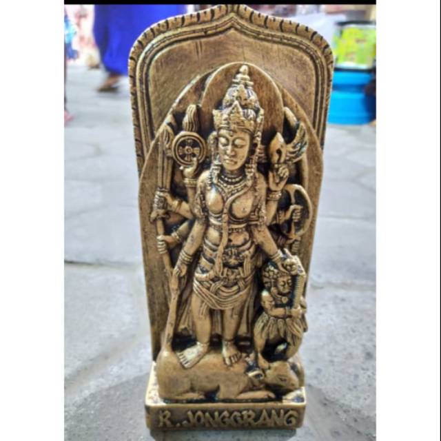 PAJANGAN MINIATUR PATUNG RORO JONGGRANG BAHAN FIBERGLASS UKURAN 26×15×18 CM