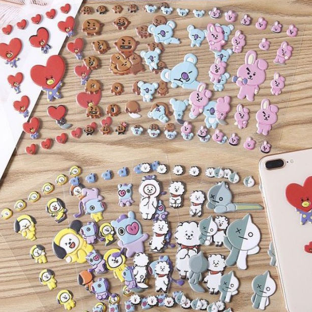 

⛔Kdafa_Shop⛔Stiker BTS Timbul lucu