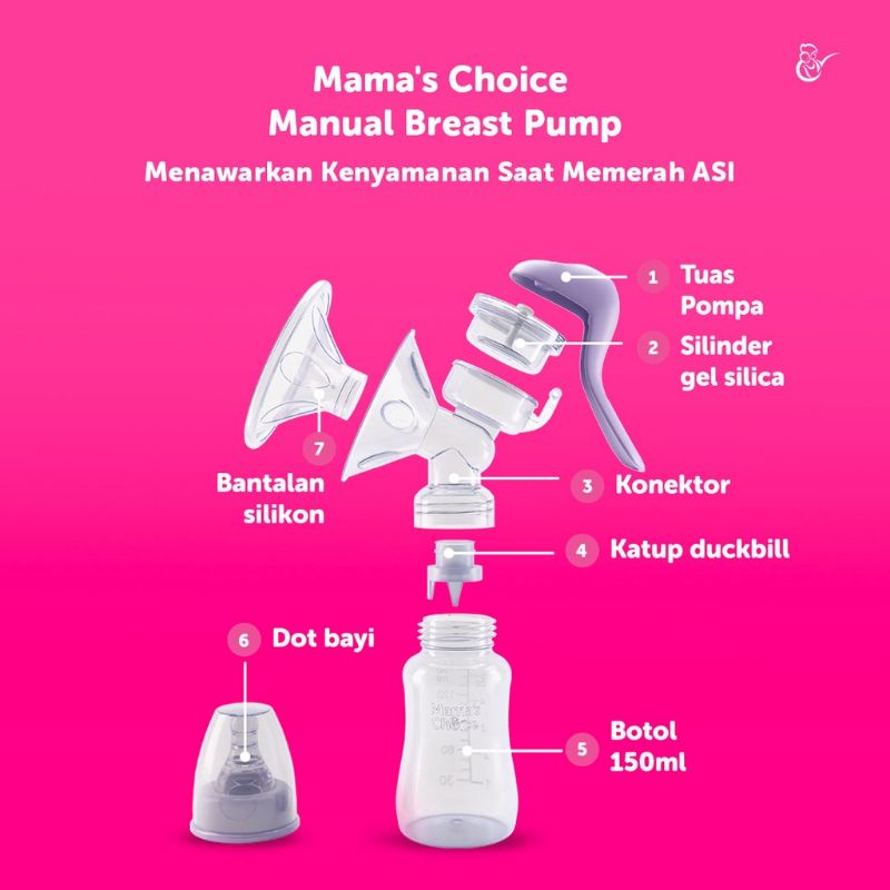 Mama's Choice Manual Breast Pump | Pompa Asi Manual BPA Free