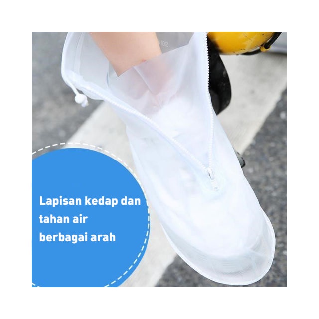 Sarung Sepatu Anti Air Tersedia Ukuran S M L  Cowok Cewek Unisex Bisa Pakai