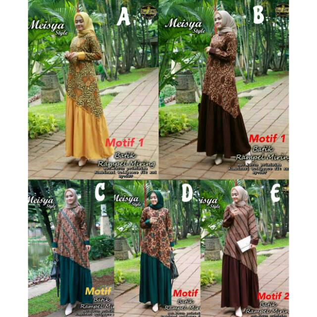 SHOPASHOP SOLO - Kebaya modern long dress batik Meisya gamis syari