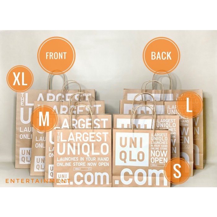 

TERLARIS UNIQLO Paper Bag Size S•M•L•XL Original - S
