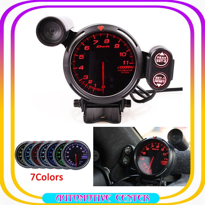 Indikator Tachometer Autometer Defi BF Rpm 7 Warna Gauge Takometer RPM Meter Mobil Racing Universal
