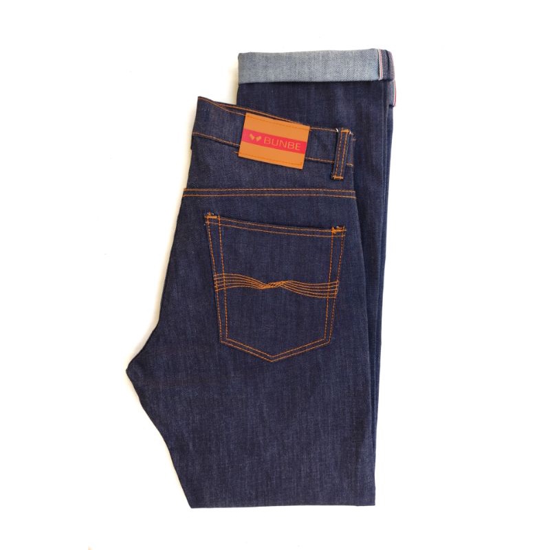 Bunbe - Celana Panjang Pria Raw Denim Selvedge Original