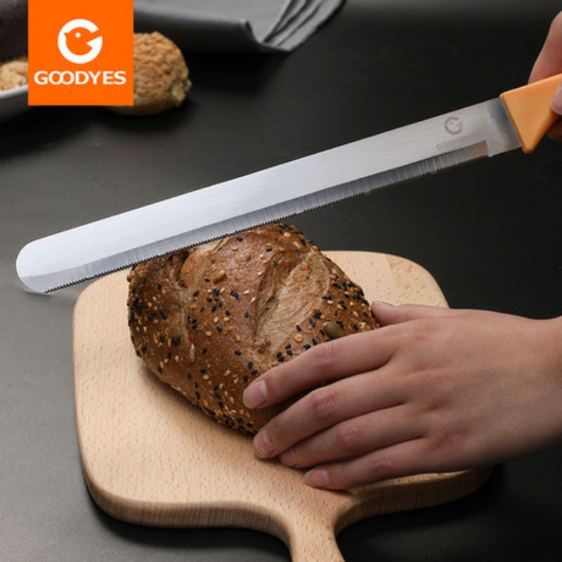 goodyes kitchen baguette bread knife with plastic handle / pisau roti gerigi