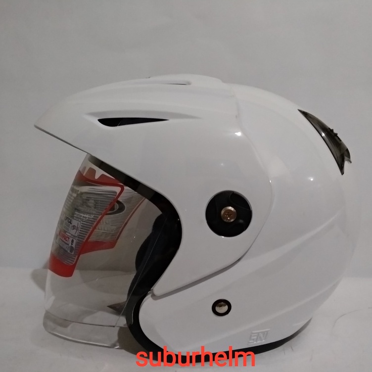 HELM  GIX  207  SOLID  SINGLE VISOR  HALF FACE  SNI