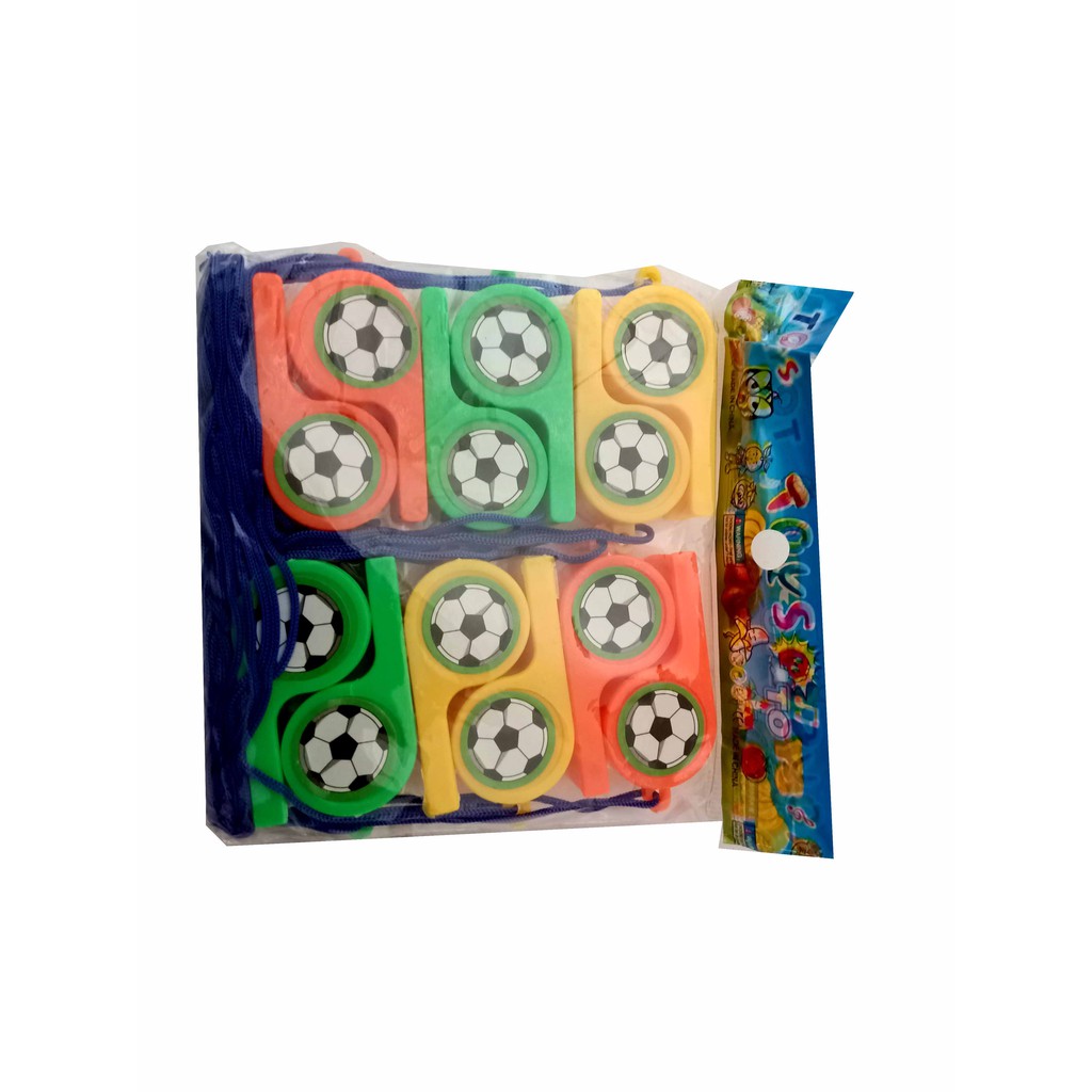 12 pcs Mainan Peluit Priwitan Anak bersuara Warna Warni