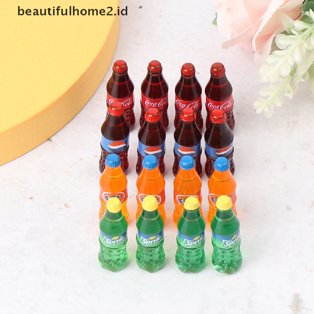 (Beautifulhome2) Buku Literatur Bahasa MandarinId 4pcs Miniatur Botol Soda / Coca Cola Untuk Aksesoris Dapur Rumah Boneka