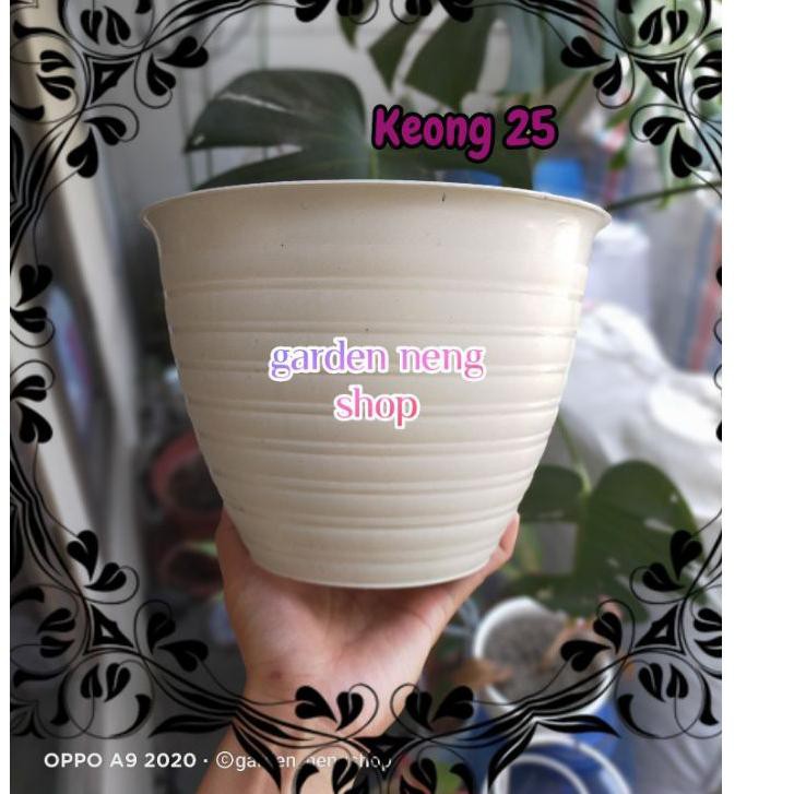 >™L760) POT MADU 25 PUTIH /POT KEONG 25 PUTIH  - UKURAN MIRIP POT TAWON 21 CM