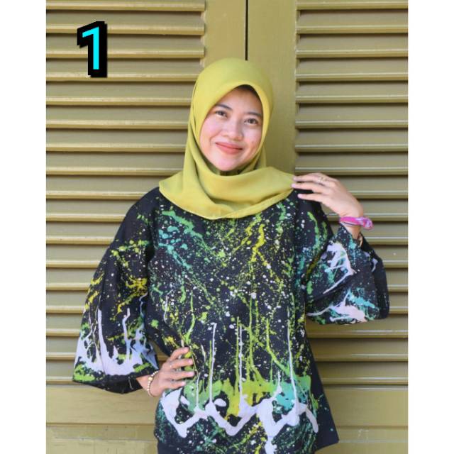 Blouse Batik - Atasan Merak Ready Seragam M-L-XL-XXL