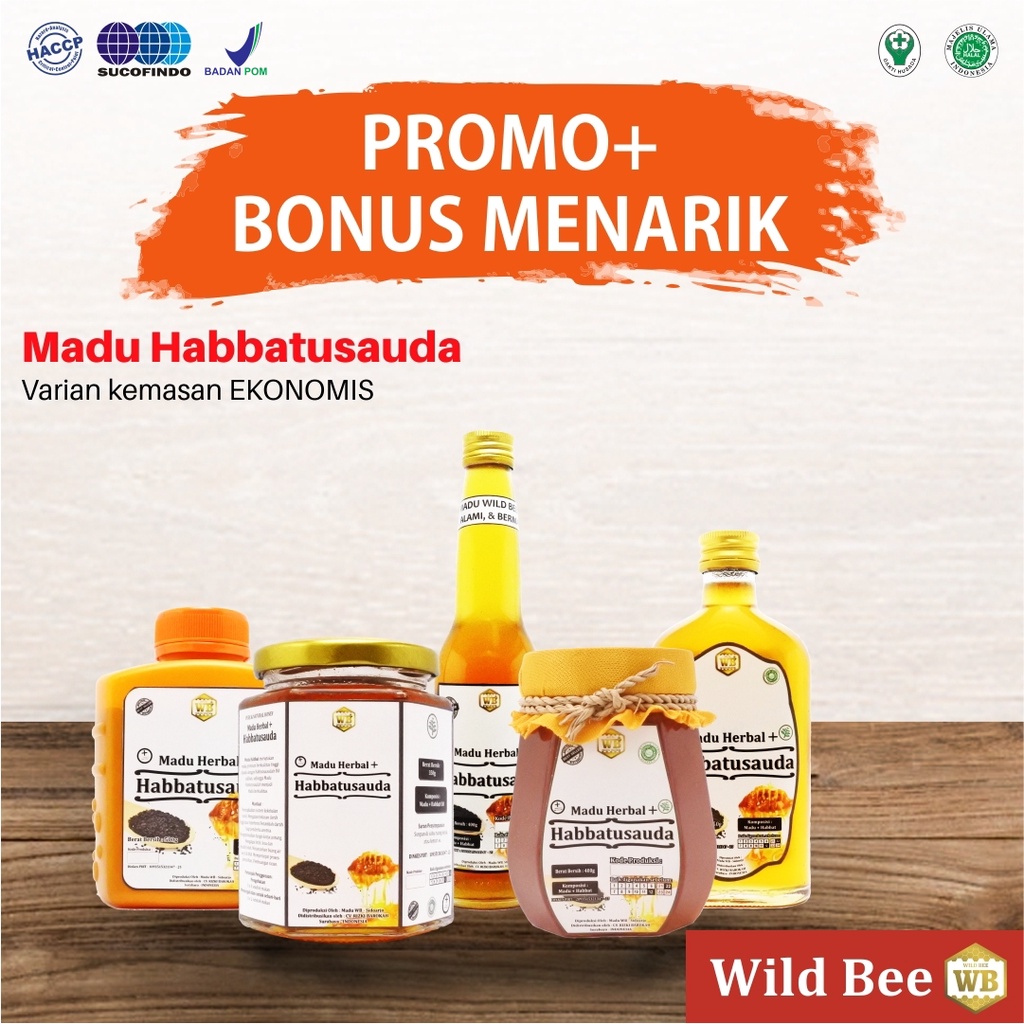 

[COD] Madu Habbatusauda / Madu Herbal - Garansi Murni & Asli 100%-Wild Bee-kemasan ekonomis