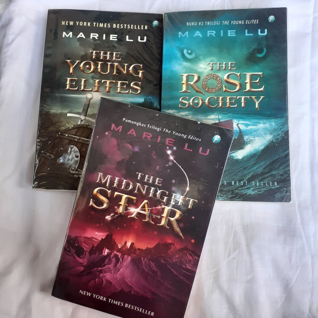 [INDONESIA] BUKU NOVEL THE YOUNG ELITES TRILOGY  - YOUNG ELITES - ROSE SOCIETY - MIDNIGHT STAR - MARIE LU [ORIGINAL]