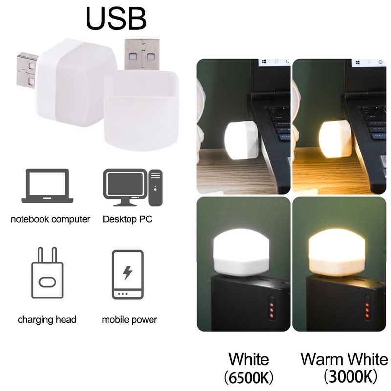 Lampu Baca LED Mini Portable Hemat Energi Dengan Port USB