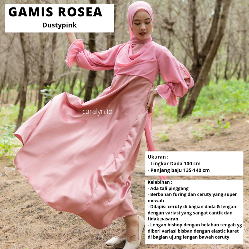 GAMIS TERBARU 2023 LEBARAN WANITA KEKINIAN ROSEA