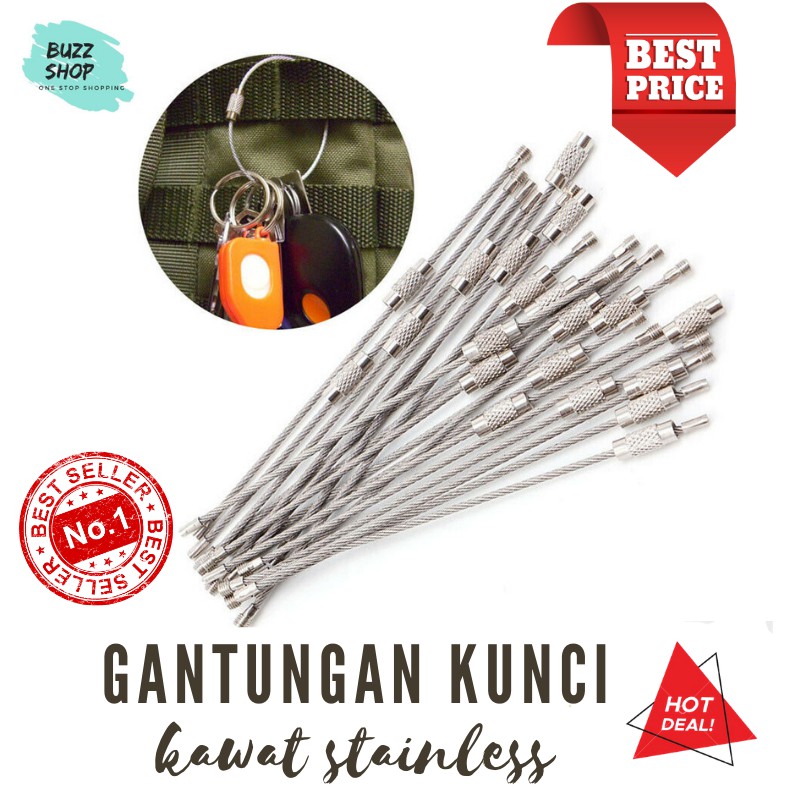 GANTUNGAN KUNCI KAWAT STAINLESS GANTUNGAN KUNCI Mobil Motor Rumah Kabel