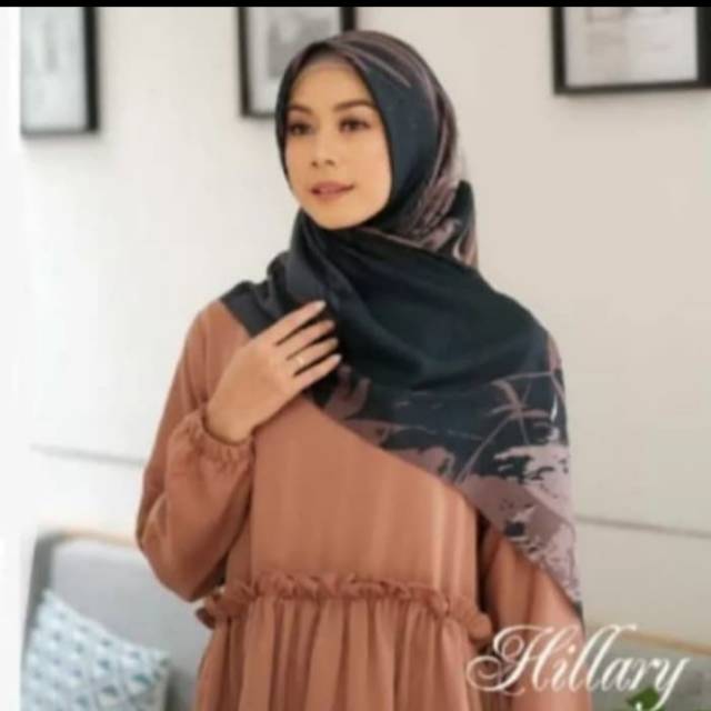 Hijab Segiempat Motif My Lady Hillary | My Lady Hijab Bukan Ori