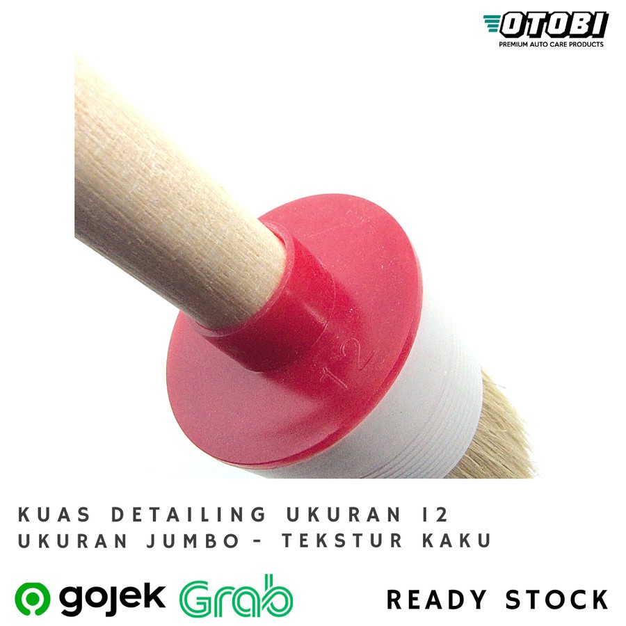 Kuas Detailing Size 12 Besar Tekstur Kaku Bulu Sintesis Sikat Brush