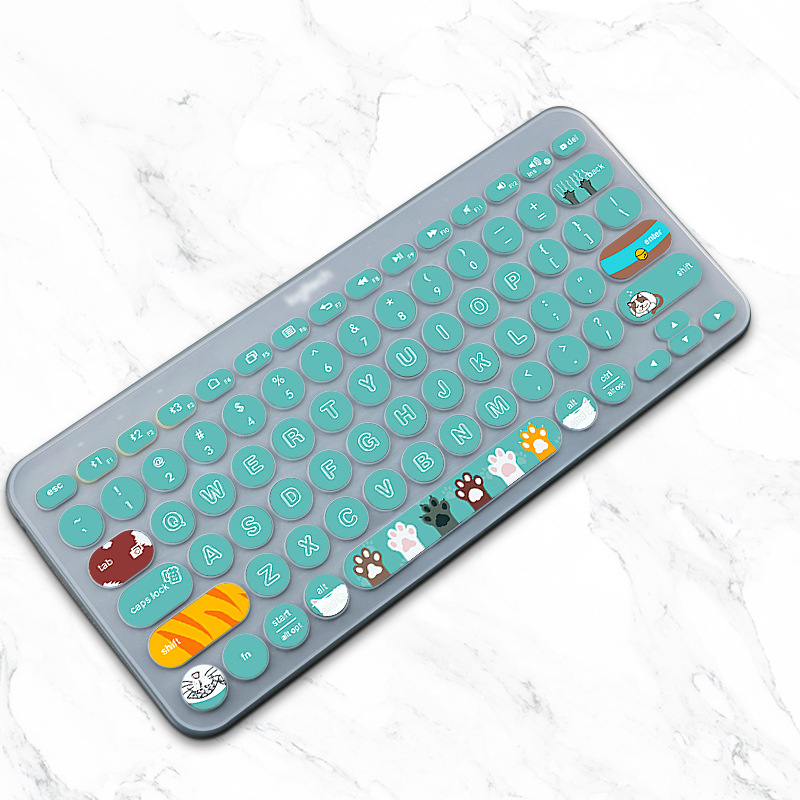 Film Pelindung Keyboard Warna-Warni Silikon Untuk Logitech K380 Bluetooth Dust Proof Keyboard Protective Film