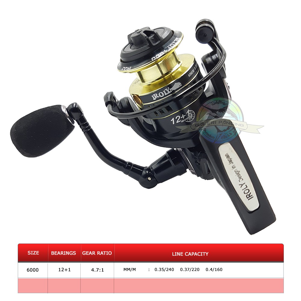 Reel Pancing Iroly Betot 6000 - Designed In Japan - Power Handle