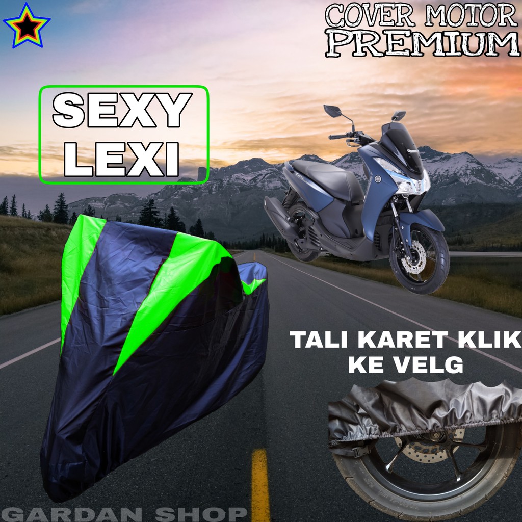 Sarung Motor SEXY LEXI Hitam HIJAU Body Cover Penutup Pelindung Motor Sexy Lexi PREMIUM