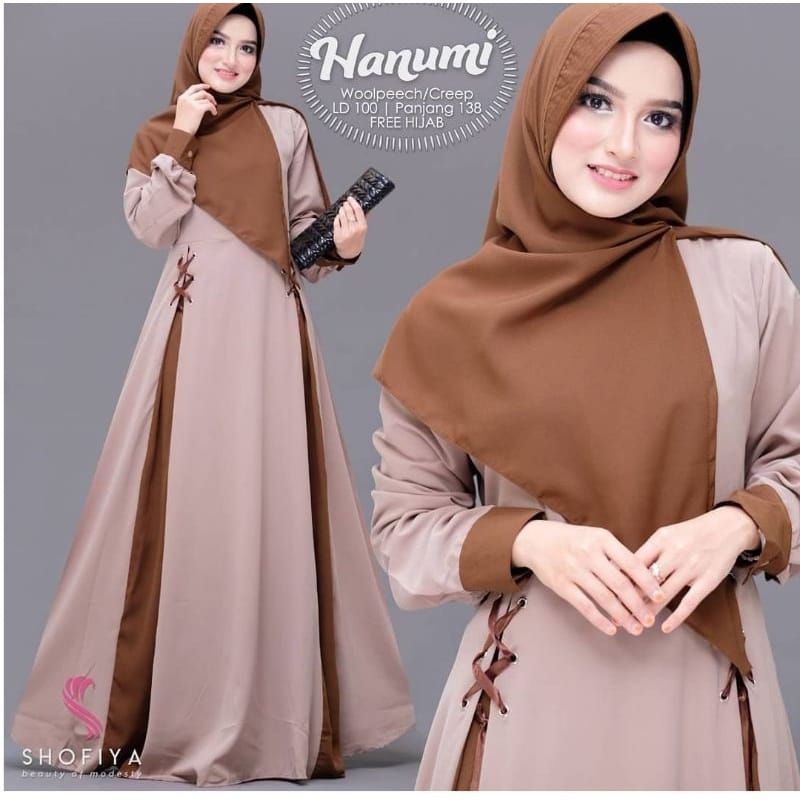 Pre Order Wolfis ( Set Gamis Seragam) Model Sesuai Gambar Khimar Jumbo Pet Cadar Karet