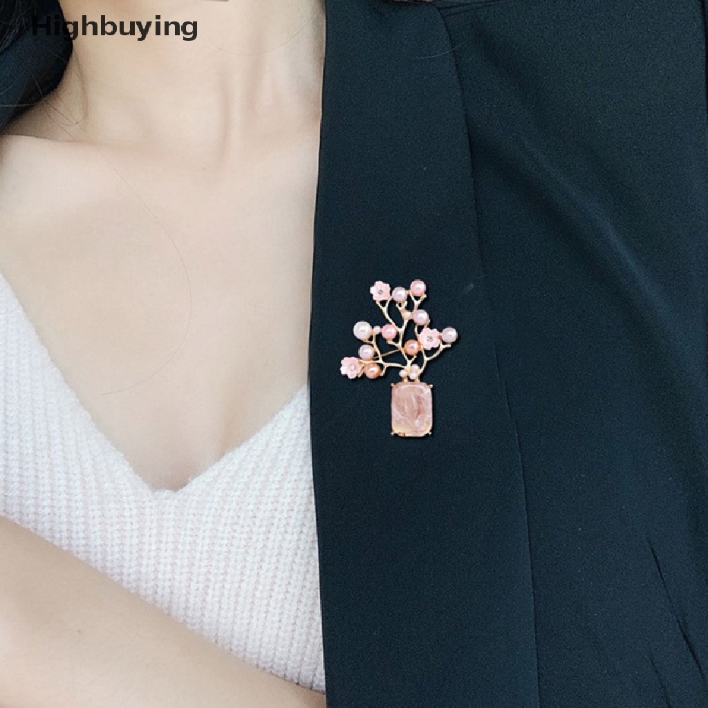 Hbid 1pc Bros Pin Metal Desain Bunga Plum Pink Hias Mutiara Untuk Aksesoris Kerah Pakaian Wanita  Glory Buku Literatur Dalam Bahasa Mandarin