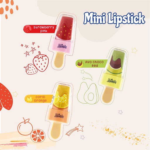 *FRAULEINCO* Amara Mini Lipstick anak Strawberry Pink