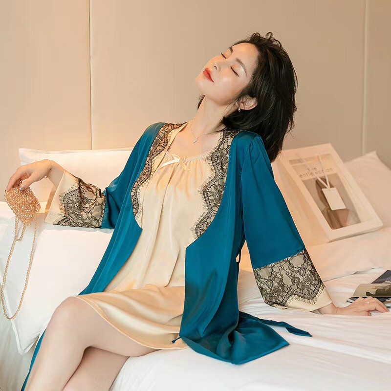 Baju Tidur Wanita Satin Polos Adem Terlaris Jumbo Premium F0Z8 Karakter Style Gemuk One Set Fashion 