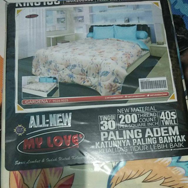 Sprei My Love King 180 Cm X 200 Cm Corak Gardena