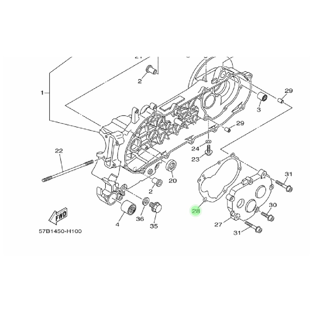 PERPAK PACKING PAKING GIGI RASIO GARDAN NOUVO MIO SPORTY SMILE SOUL FINO KARBU ORI YGP 14D-E5461-00
