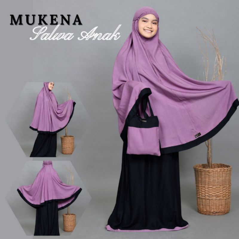 Mukena Anak Bali Salwa Polos Premium