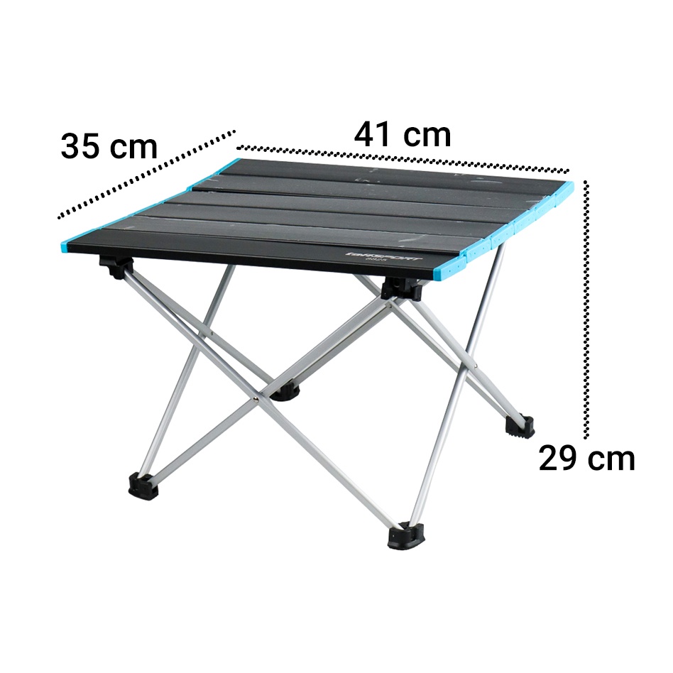 Meja Lipat Piknik Foldable Portable Aluminium 41x35x29cm