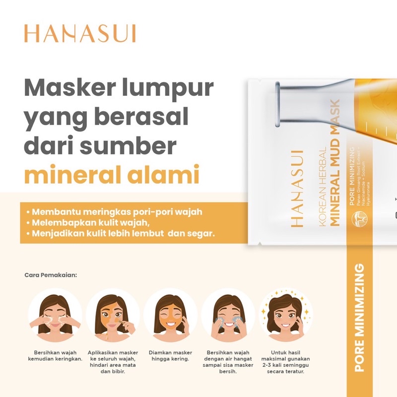 HANASUI MUD MASK KOREAN 3VARIAN 7gr