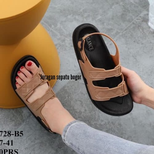 Sandal Jelly / Sandal Wanita Import DIXIE 1728 / Sandal Sandal Tali HITAM