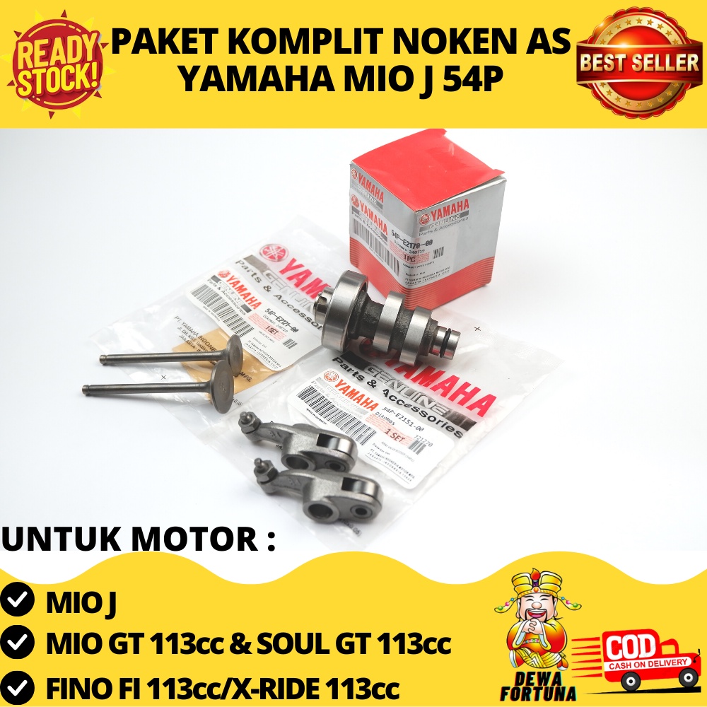 Noken AS mio j + Platuk klep + Klep set 54P Paket komplit 54P noken AS mio j yamaha Mio j - Mio GT 1