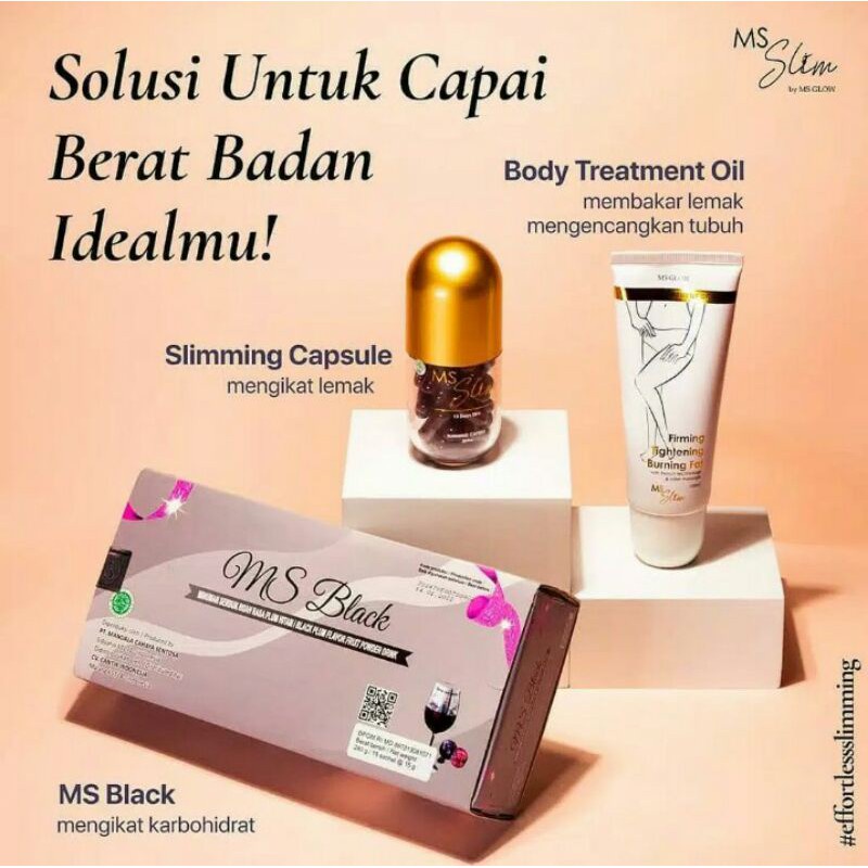MS SLIM / SLIMMING MS GLOW / MS GLOW SLIMMING CAPSULE/ MS GLOW SLIM kapsul/ MS SLIM MS GLOW/msblack 