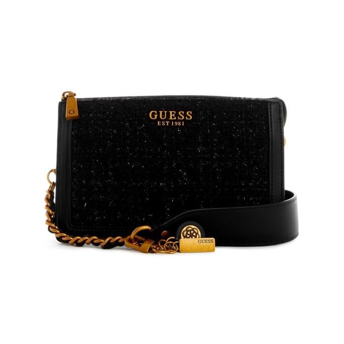 (BISA COD) Tas Guess Original Wanita - Abey Multi black Compartment Shoulder Bag OBRAL Kode 1256