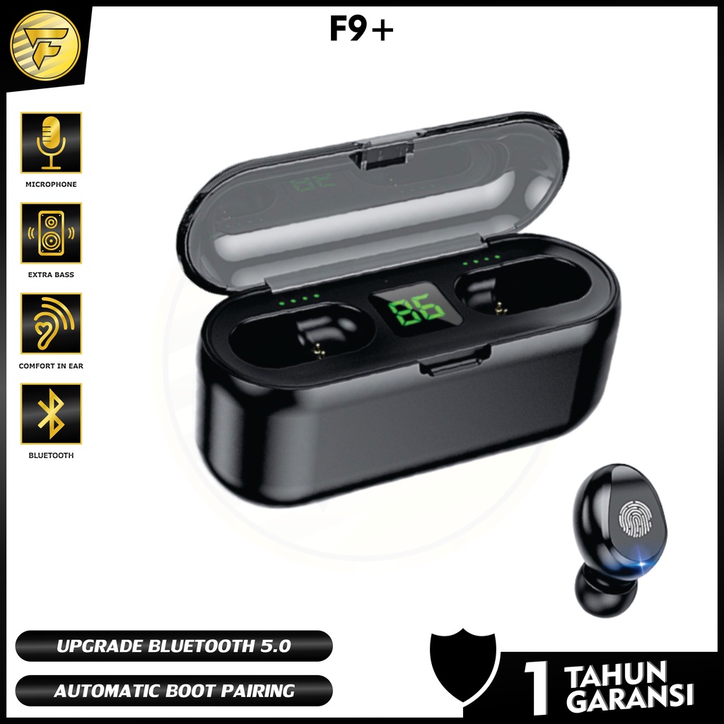 TWS F9 earphone bluetooth Smart Touch wireless stereo HIFI BASS music telfon gaming headset mic