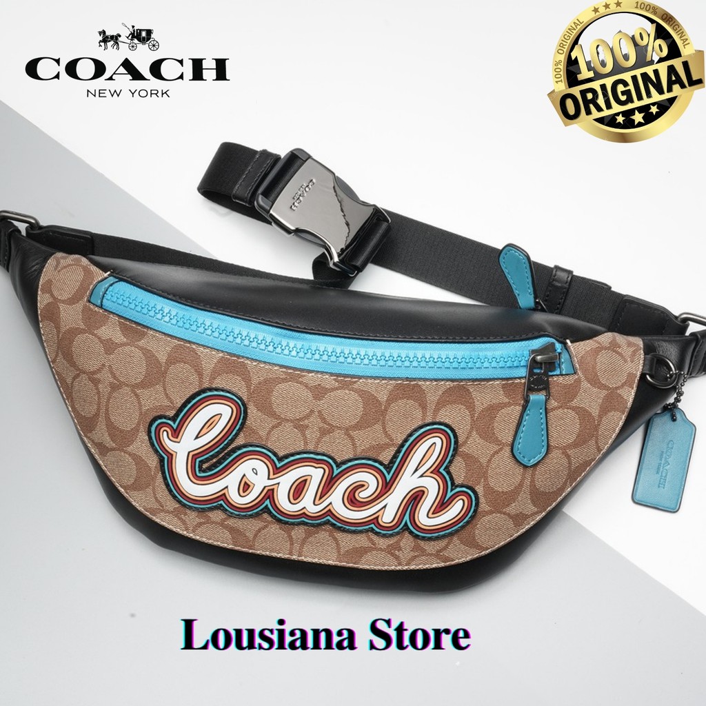 Waistbag Coach Rivington BagBelt Canvas With Coach Scrip-76795