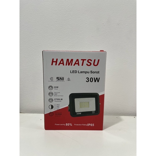 Lampu Sorot Hamatsu 30 Watt LED Tembak Outdoor IP65 Anti Air